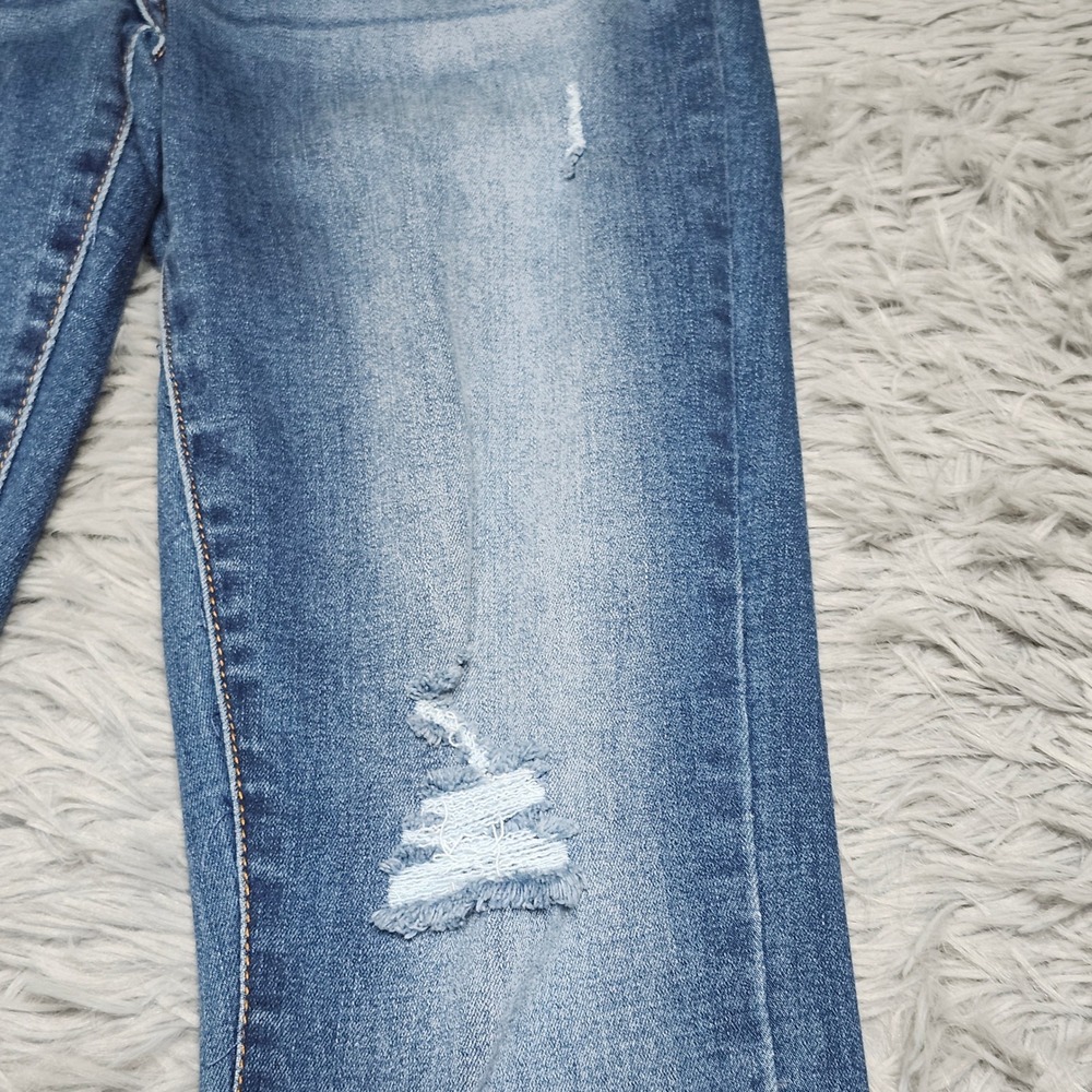 Kendall + Kylie The Kontour High Rise Skinny Jeans Women Size 28 Blue Distressed - Picture 3 of 14